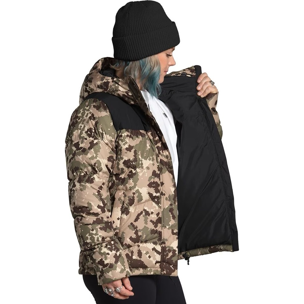 The North Face Women’s Balham Down Coat TNF Black / Camo Print Sz M - Picture 2 of 16